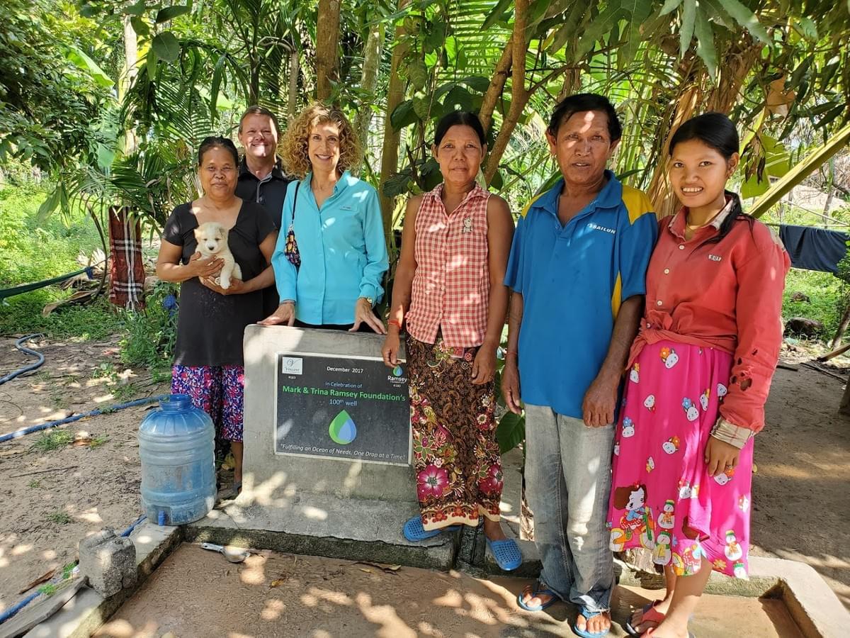 Mark & Trina with the Cambodian family that received Ramsey Foundation's 100th well Mark & Trina with the Cambodian family that received Ramsey Foundation's 100th well