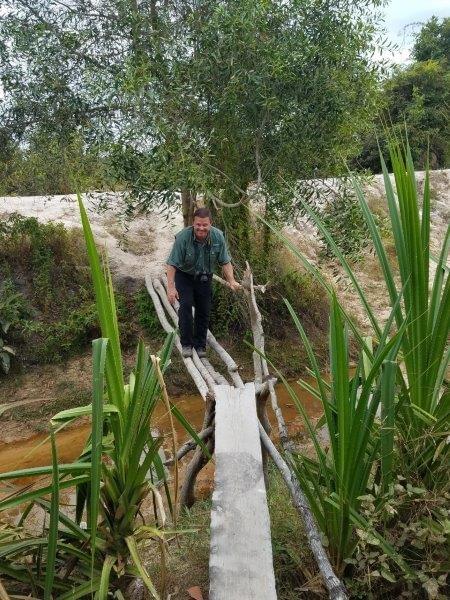 Mark crossing "old bridge" during first visit in 2017 Mark crossing "old bridge" during first visit in 2017