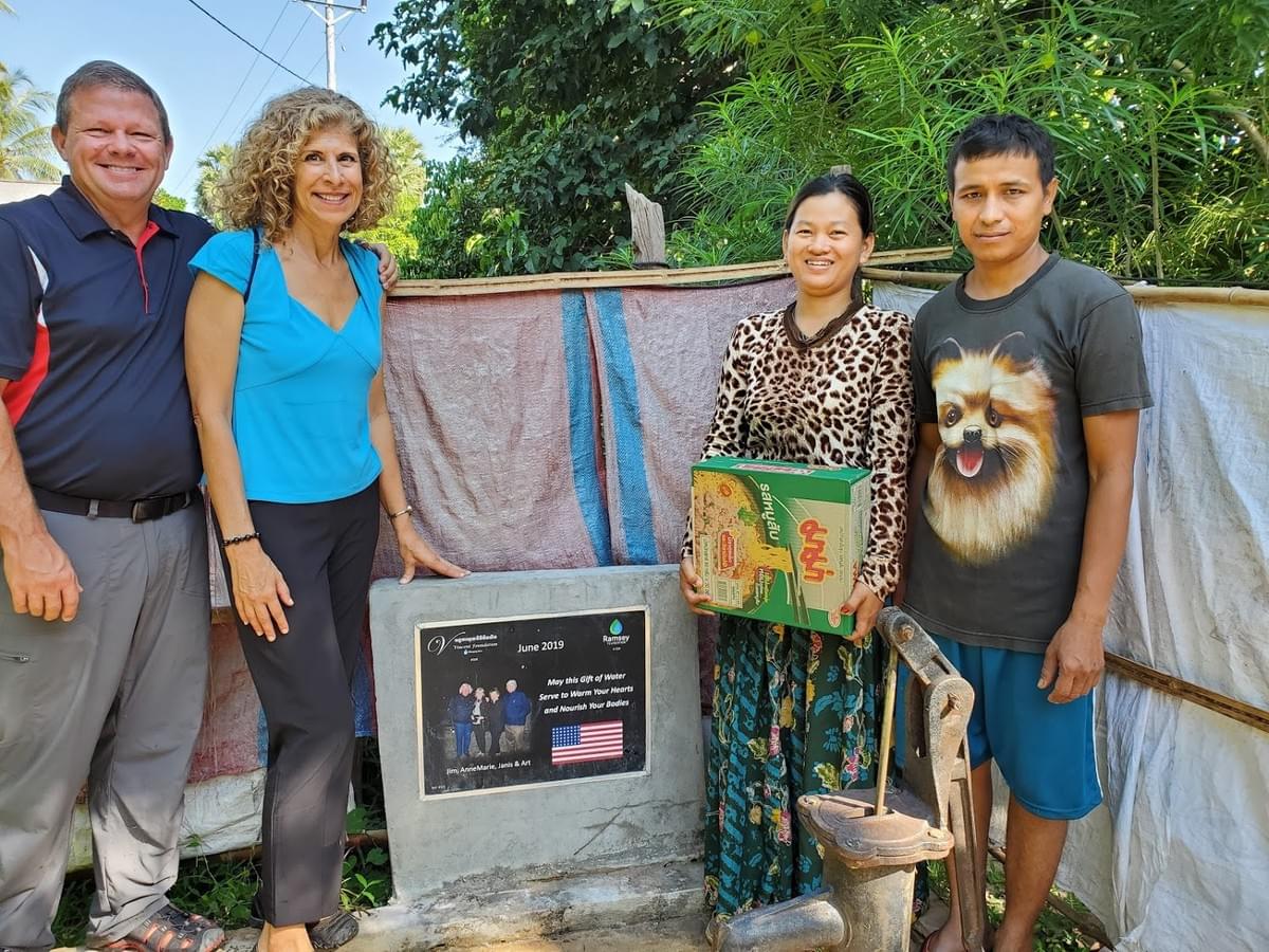 Cambodian couple with their water well, donated through MTRF by Jim & AnneMarie Eastman in honor of their friendship with Art & Janis Carty Cambodian couple with their water well, donated through MTRF by Jim & AnneMarie Eastman in honor of their friendship with Art & Janis Carty
