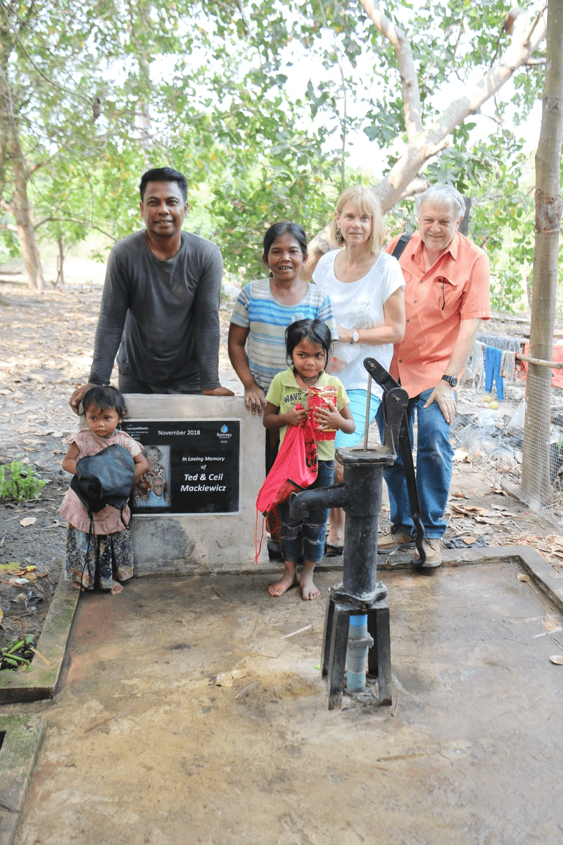 Americans Visiting the Cambodian family that received a memorial water well Americans Visiting the Cambodian family that received a memorial water well