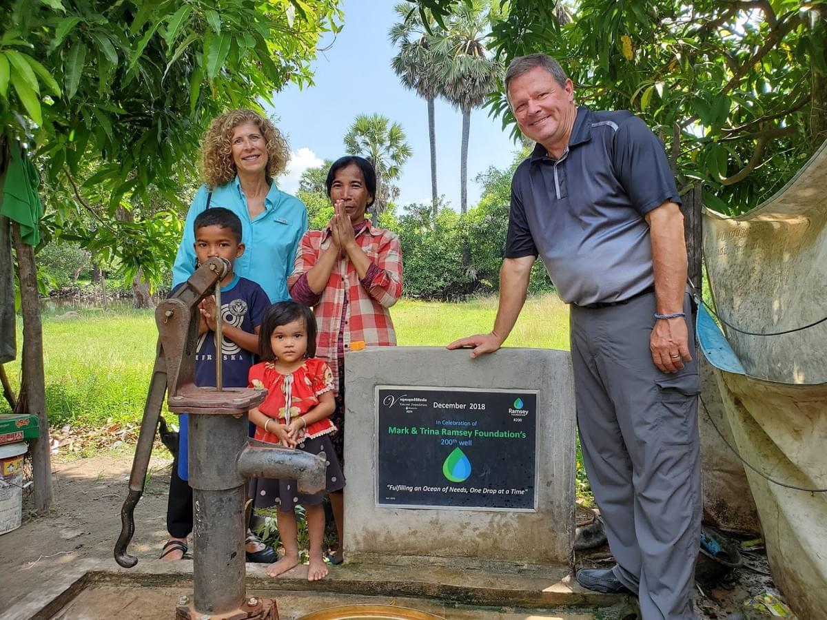 Mark & Trina with the "Well Family" that received Ramsey Foundation's 200th well, built in December 2018. Mark & Trina with the "Well Family" that received Ramsey Foundation's 200th well, built in December 2018.