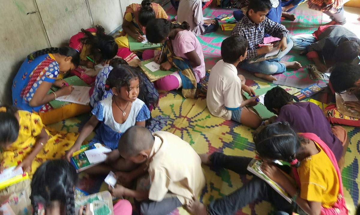 Putting school supplies donated by Mark & Trina Ramsey Foundation to good use in India Putting school supplies donated by Mark & Trina Ramsey Foundation to good use in India